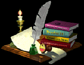 Books and Feather Pen